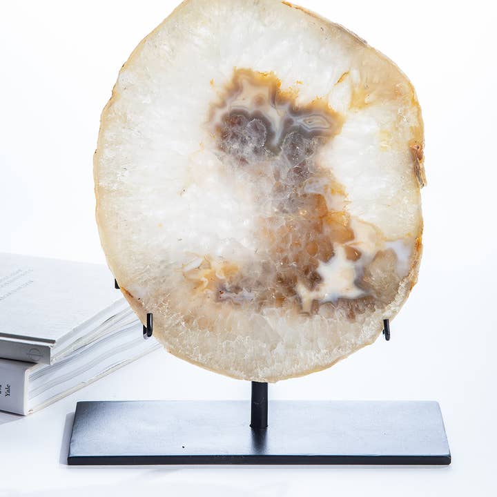 GeoCentral - Wholesale Decorative Tabletop Object - Iron Agate Stand - Stand Only