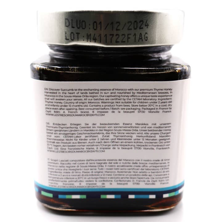 Zayti L.T.D.M - Wholesale Honey - Thyme honey from Morocco 300g - A Rare and Unique Honey5
