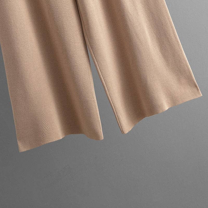 FurDecoration – wholesale Set med topp och byxa – Dam – Kortärmad stickad topp och långbyxor ensemble9