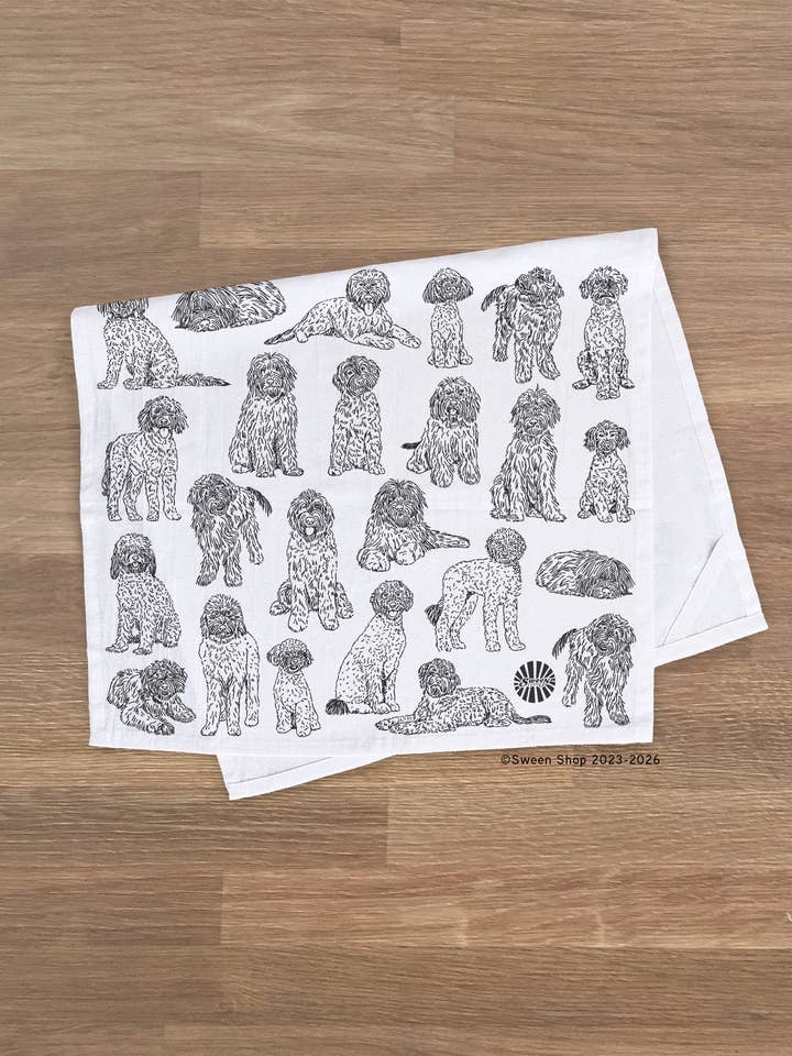 Goldendoodle Tea Towel - 100% Premium Cotton Kitchen Dish for wholesale by Sween Shop