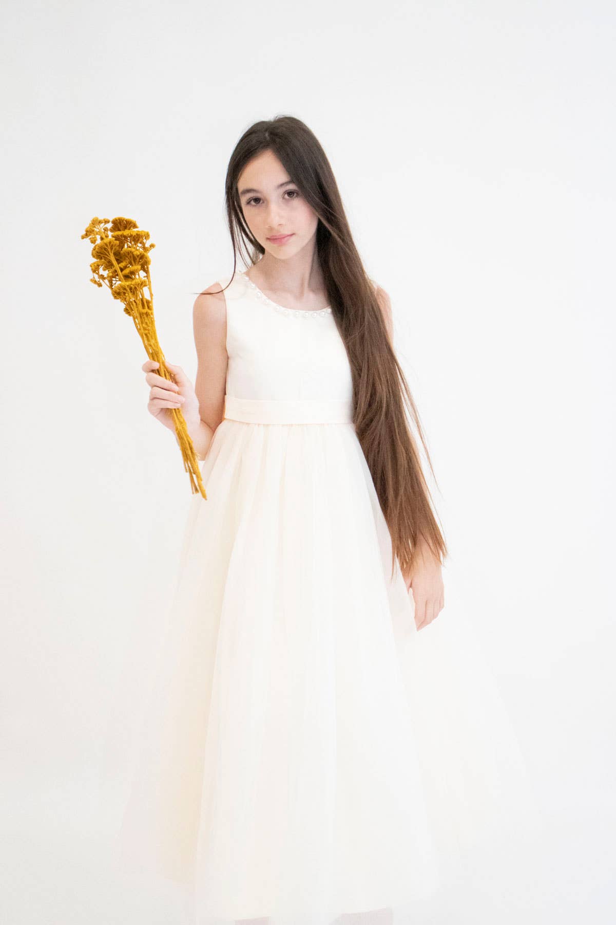 Yuko B - Wholesale Dress - Kids - CARMELINE girl's dress - Beige21