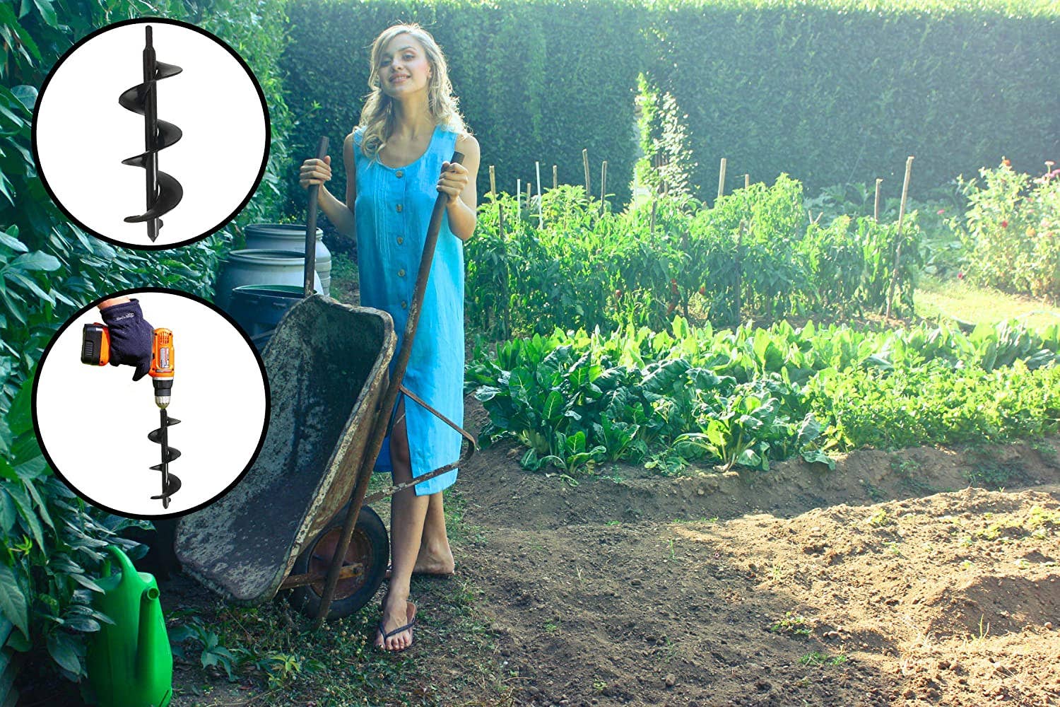 Ashman Online - Wholesale Garden Tool - Ashman Auger 12 inch 2 Pack. Garden Plant Flower Bulb Auger4