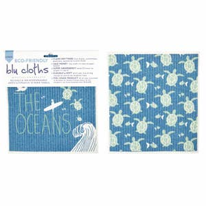 Artichokes Eco-Friendly blu Sponge Cloth - Set of 2