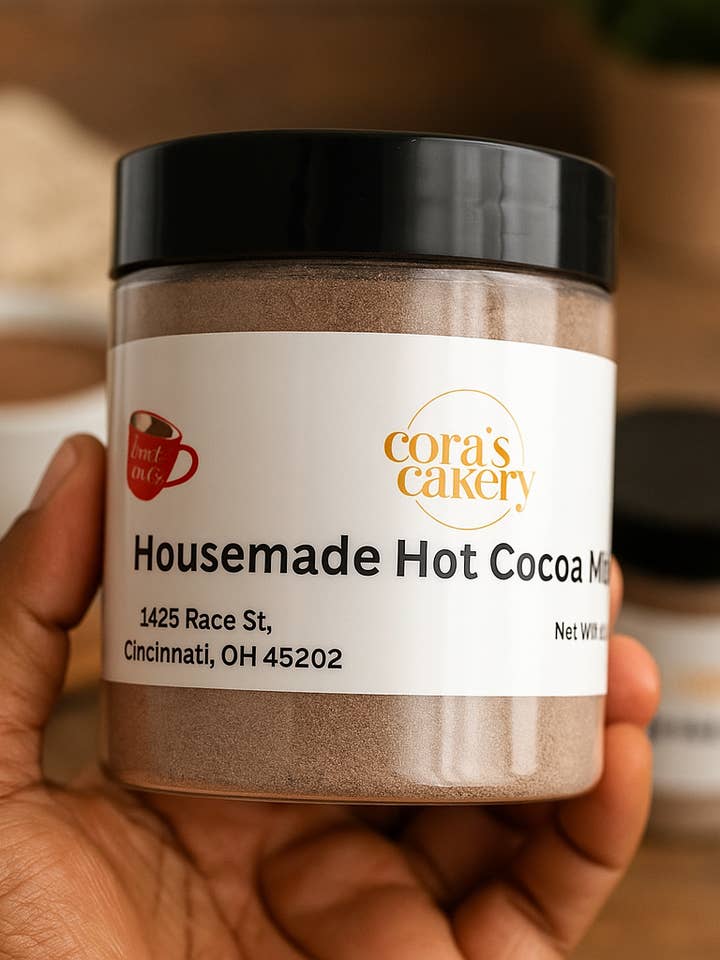 Housemade Hot Cocoa Mix for wholesale by Cora’s Cakery
