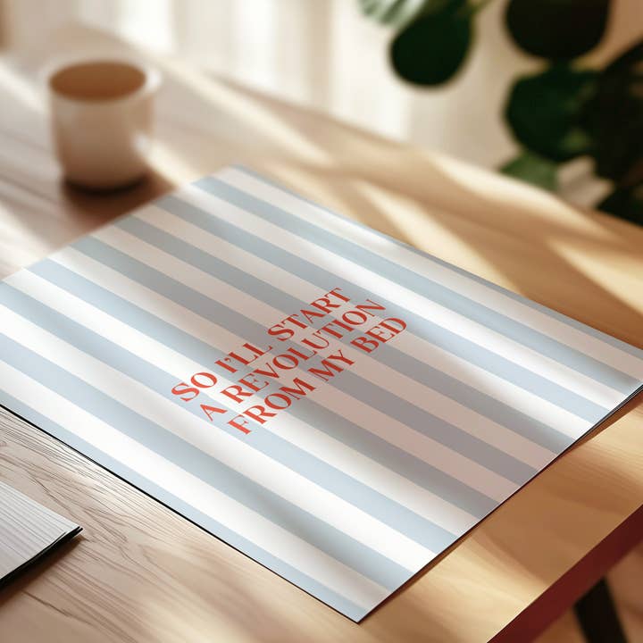Fanclub – wholesale Konsttryck – Starta en revolution från min säng Oasis Retro Music Giclée Art