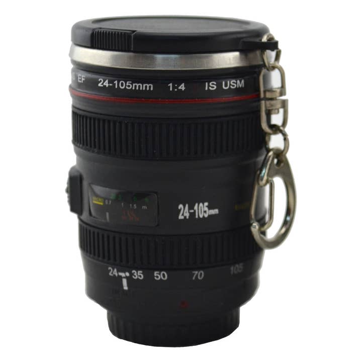 Stainless Steel Camera Lens Shot Glass Key Chain for wholesale by Original Source