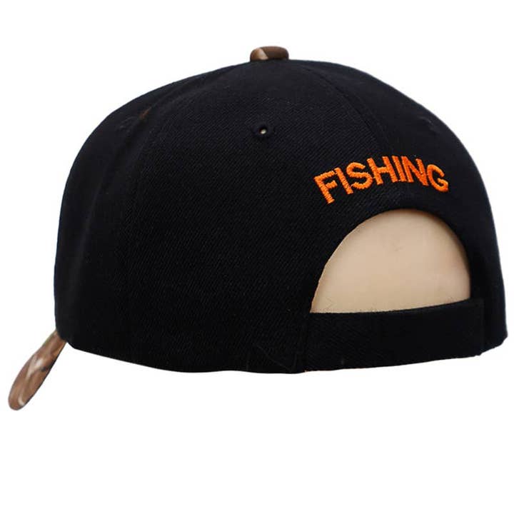 Cap Zone - Wholesale Baseball Cap - Unisex - Fish Now Work Later Hunt Camo Acrylic Baseball Cap