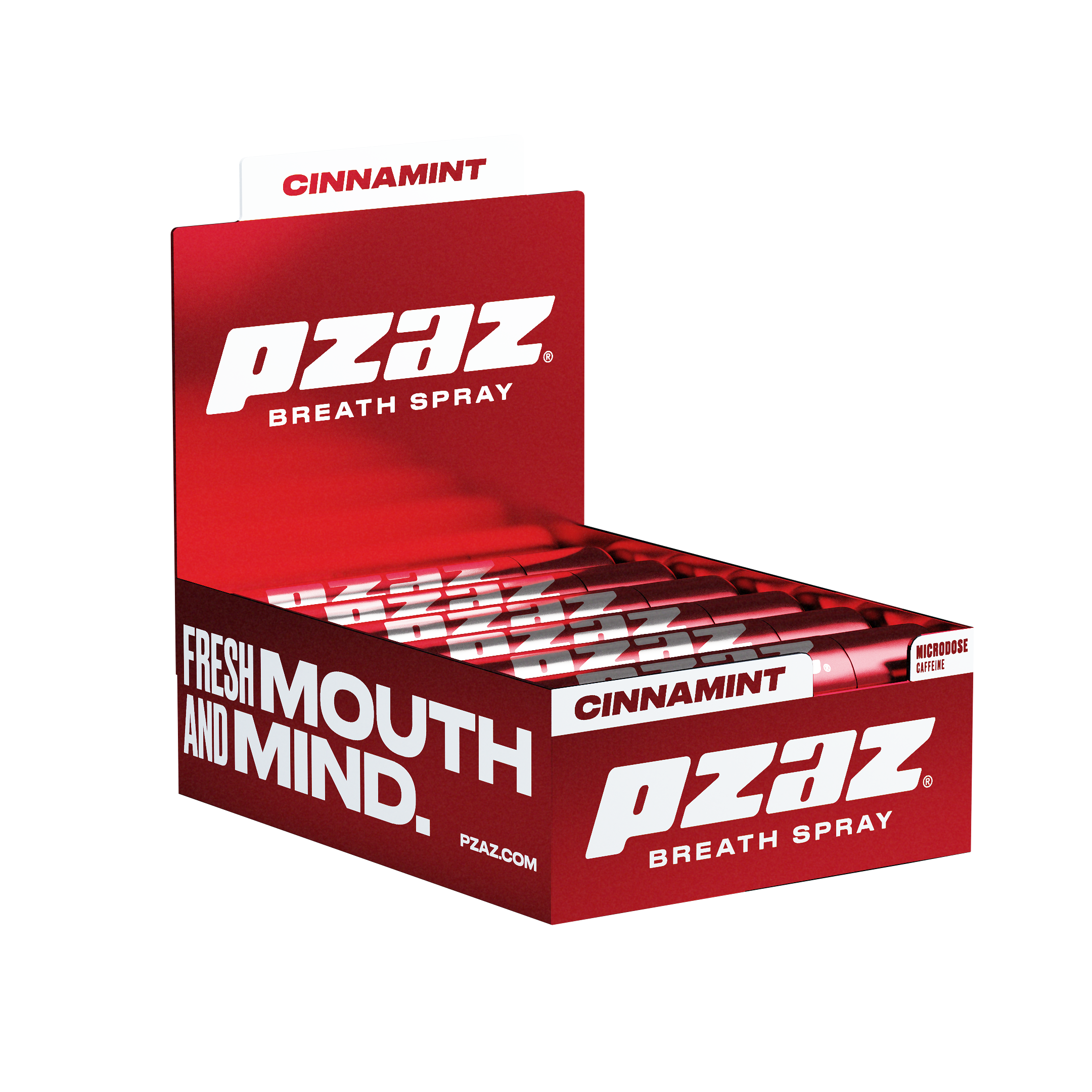 Pzaz® Breath Spray | Fresh Mouth & Mind - Wholesale Oral Care Set - Pzaz Breath Spray - Cinnamint - Caffeine Micro-dose1