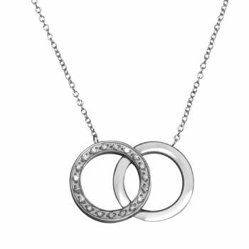 Chaîne circulaire M demi-zircone demi-acier pour la vente par Style Republic - Carsten Maletz