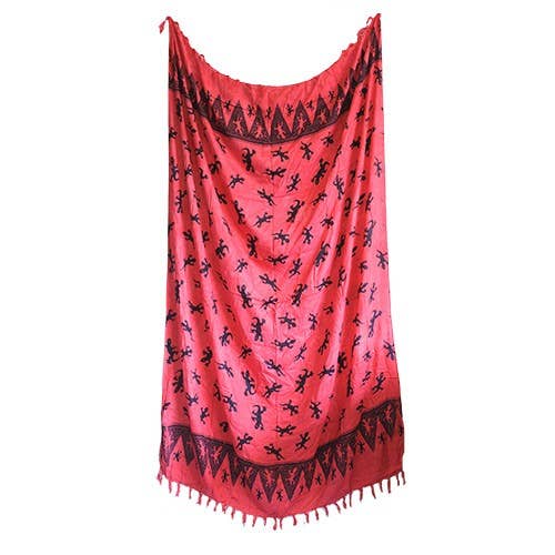 Ancient Wisdom – wholesale Scarf – Women's – Bali Gecko Sarongs - Pink1