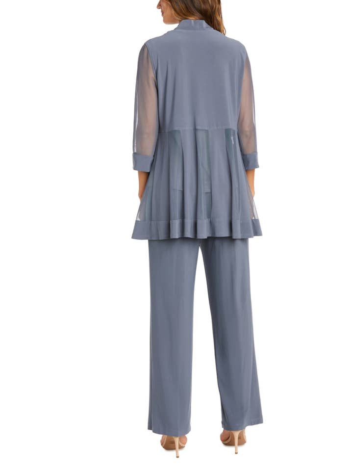 CHARCOAL RM Richards Embellished Neck 2-Piece Pants Suit for wholesale on Faire1