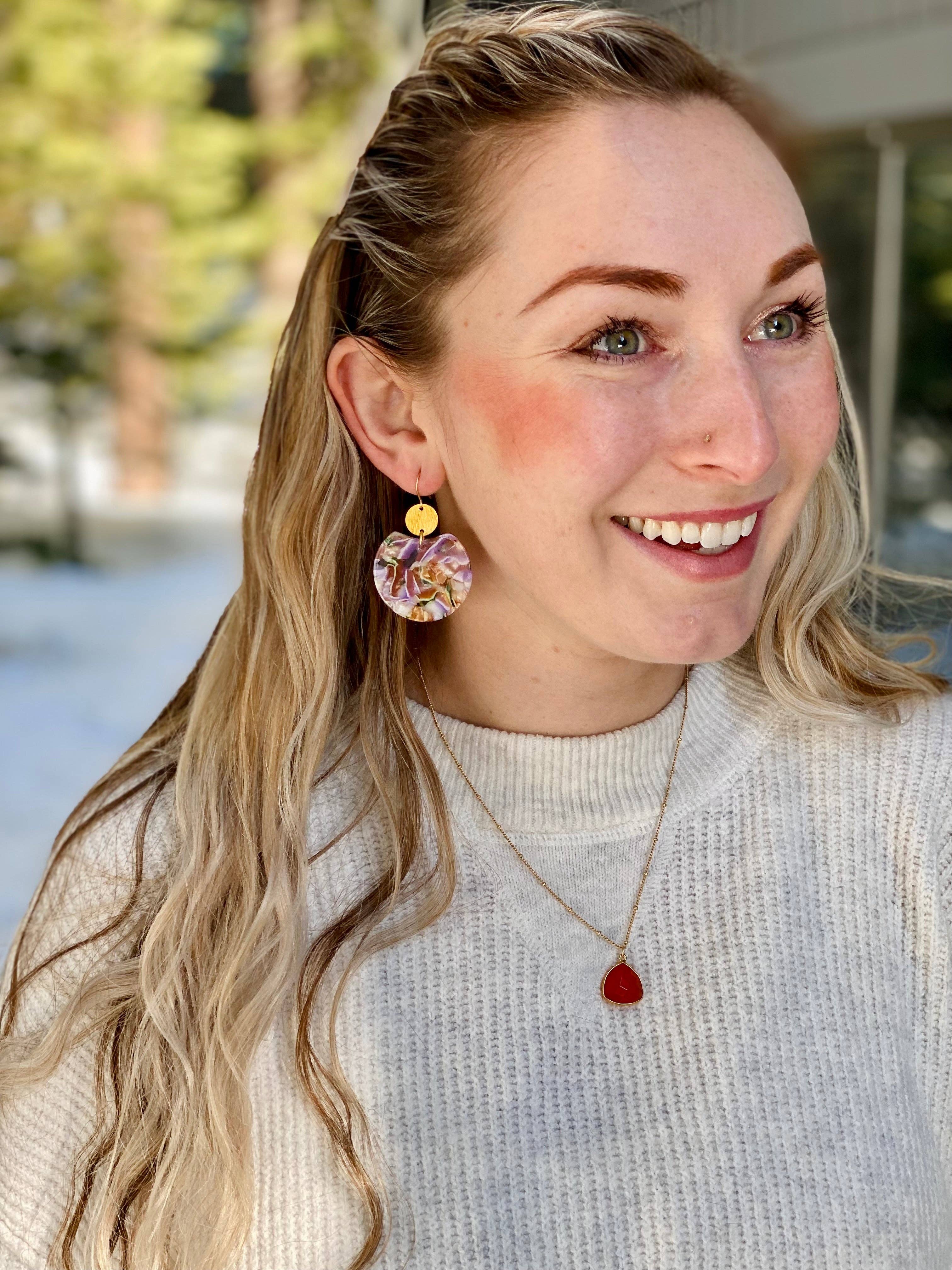 Moxie Collective (formerly Atonement Design) - Wholesale Dangle Earrings - Primrose Confetti Disc Earrings3