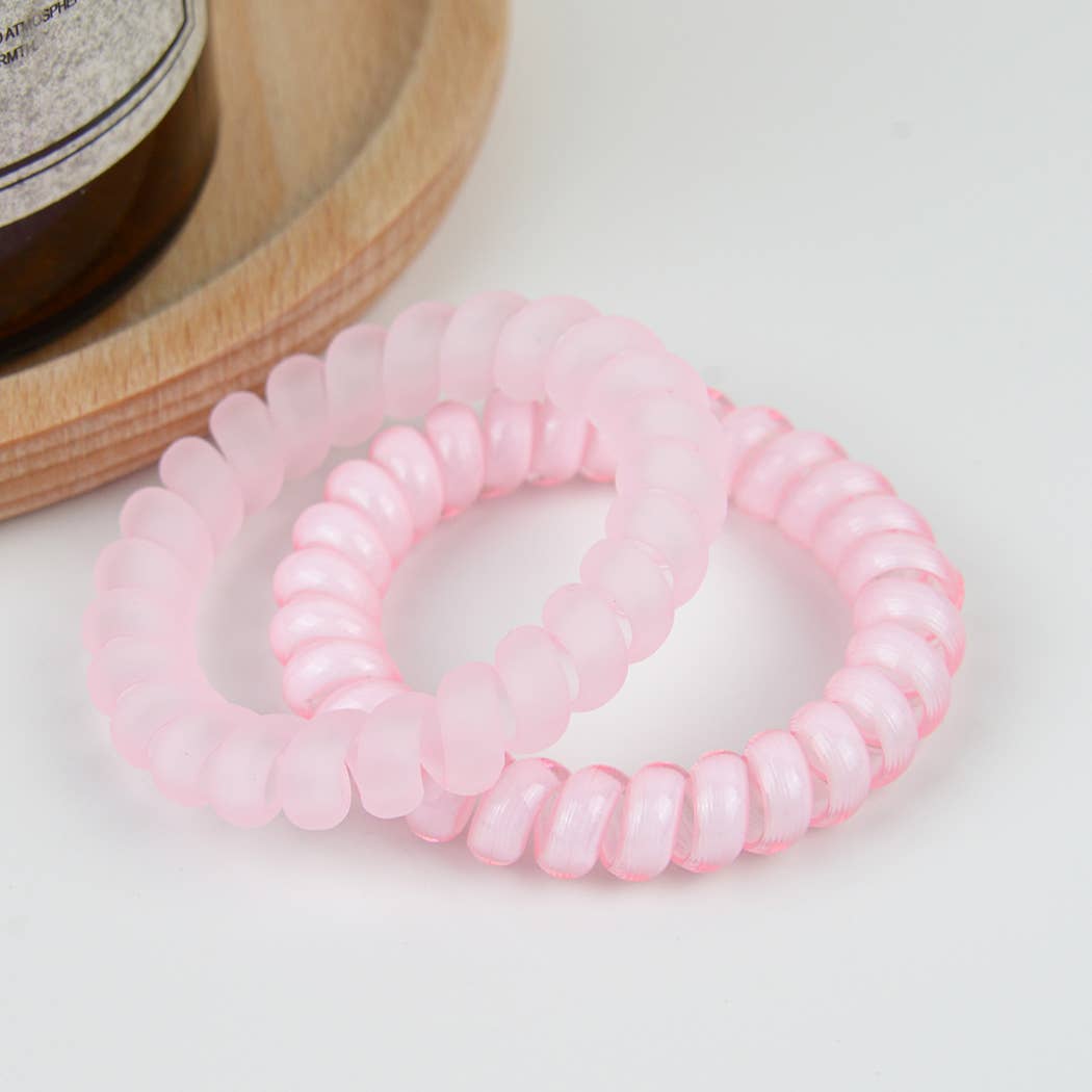 Pink Waterproof No Crease Spiral Hair Coils for wholesale on Faire2