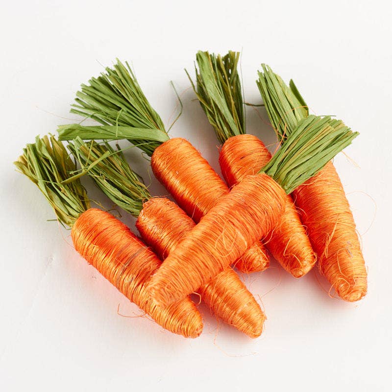Factory Direct Craft - Venta al por mayor Artículo decorativo de mesa - Zanahorias Falsas Envuelta en Rafia (Bolsa de 6) - Seleccionar Tamaño4