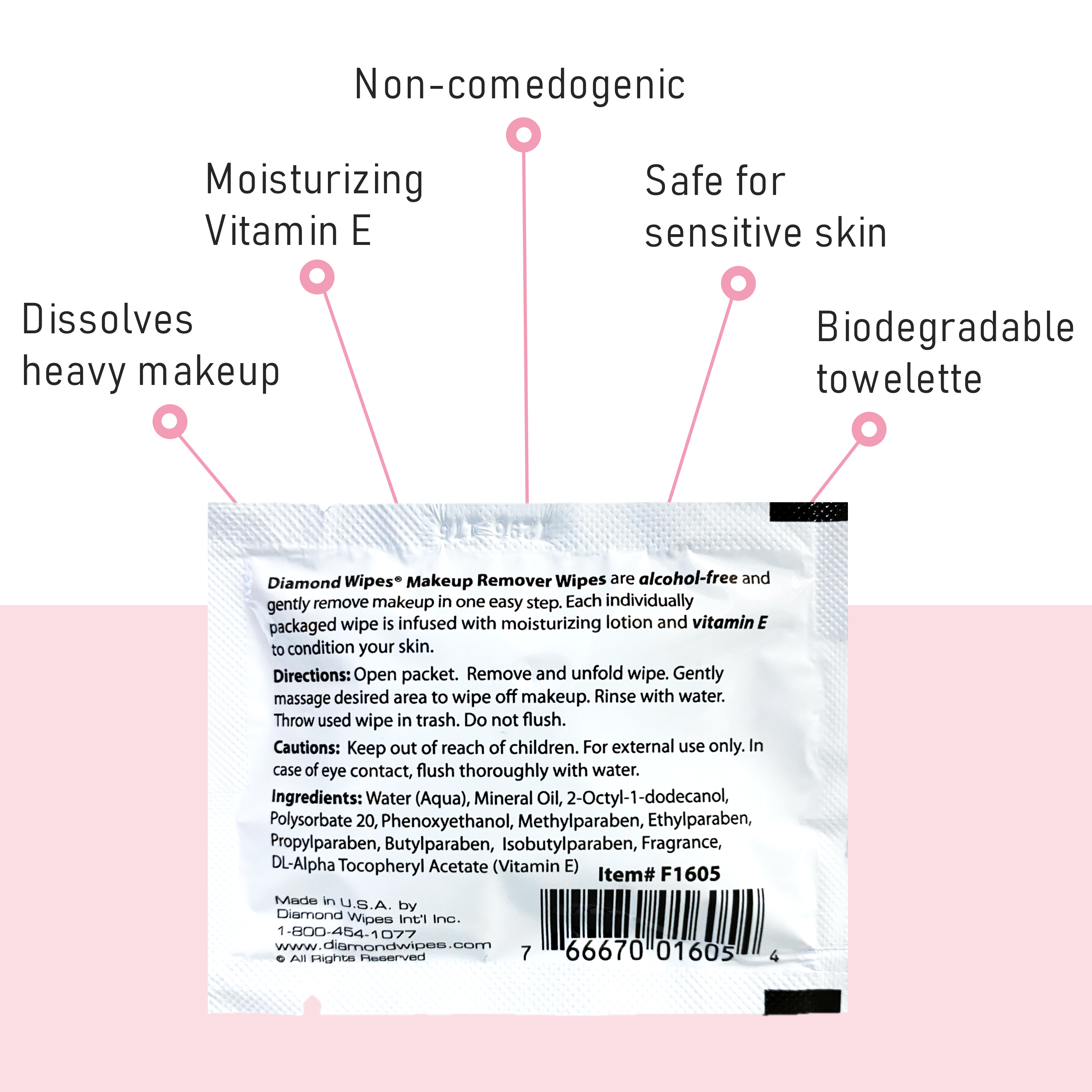 LA Fresh - Wholesale Face & Body Wipes - Diamond Wipes Makeup Remover Wipes Individual Wrapped3