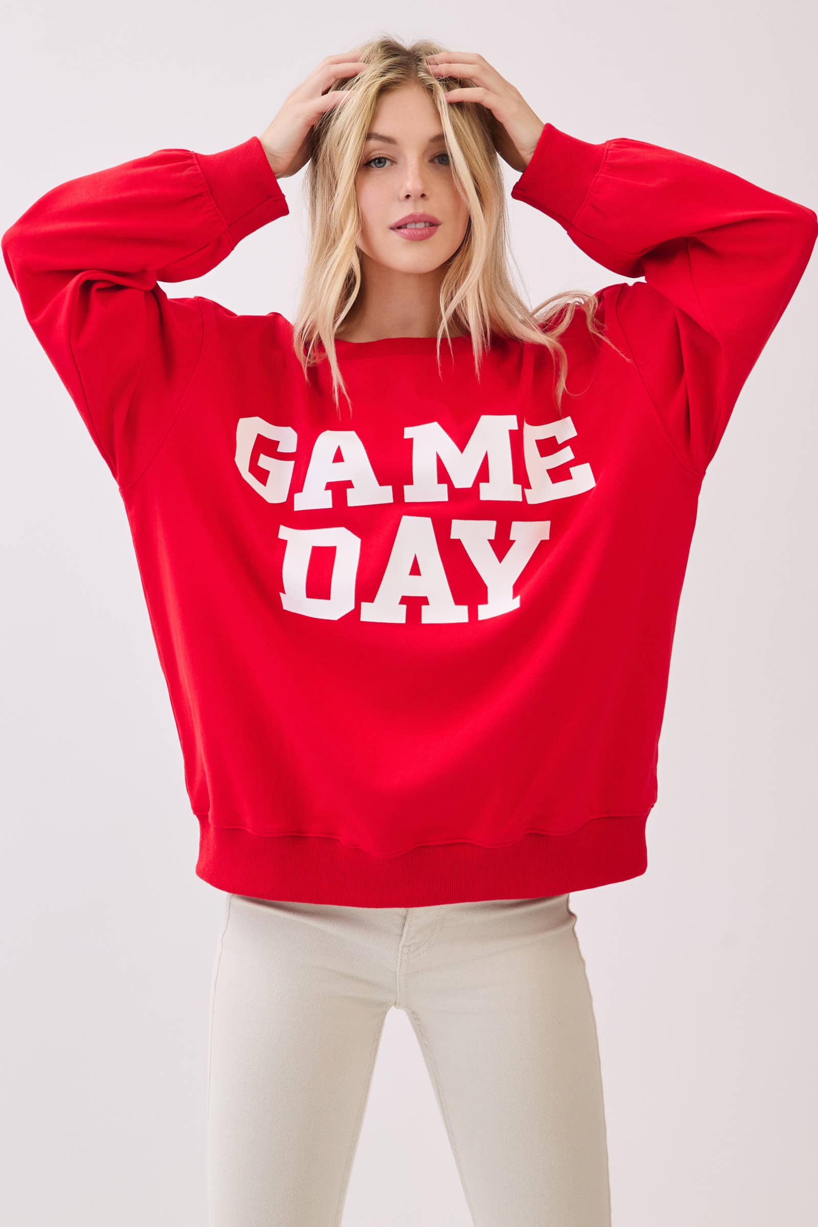 Sewn and Seen - Wholesale Graphic Sweatshirt - Women's - Bold Varsity Game Day Sweatshirt29
