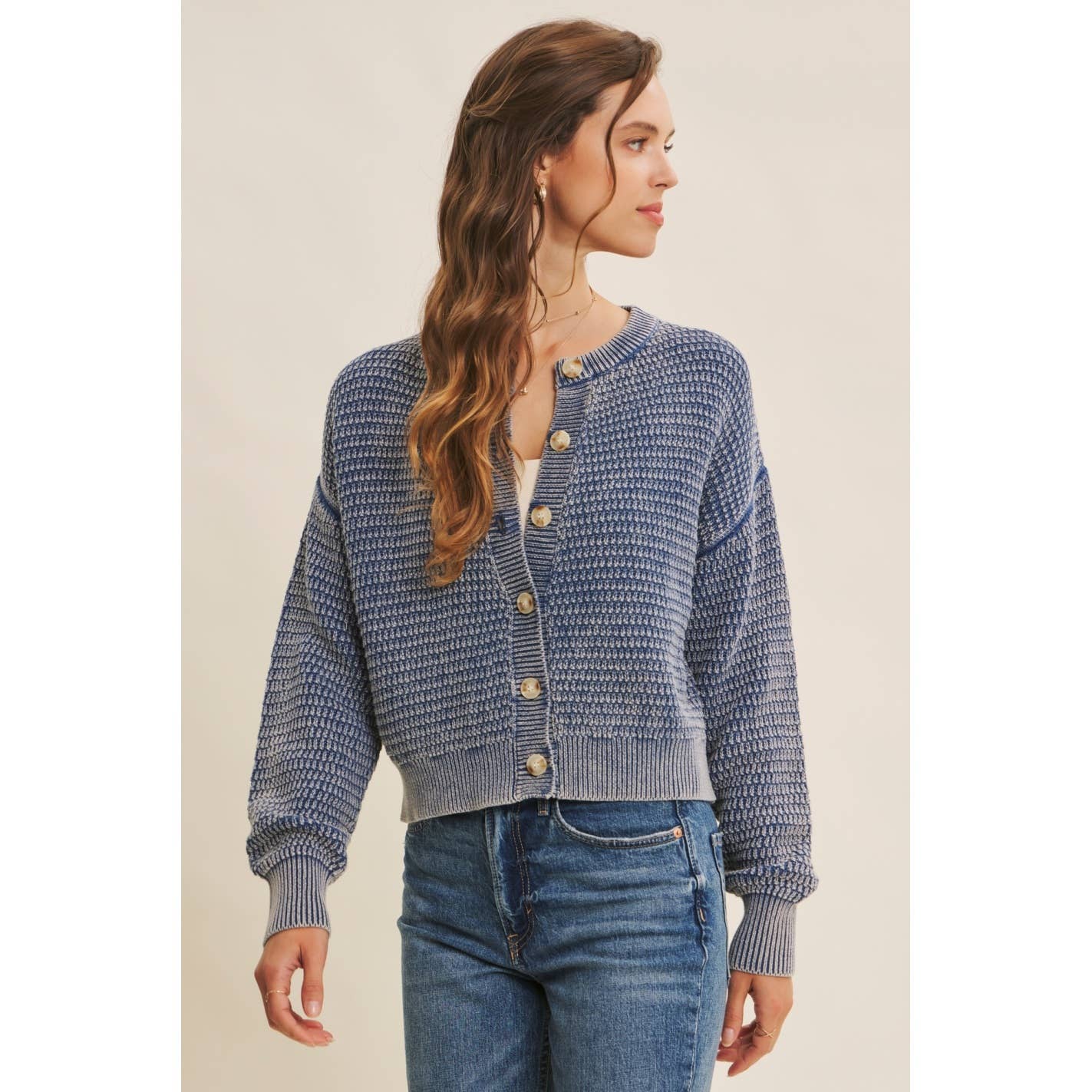 in february - Wholesale Cardigan - Women's - COZY CHIC LAYER MINERAL-WASHED CABLE KNIT SWEATER CARDIGAN24