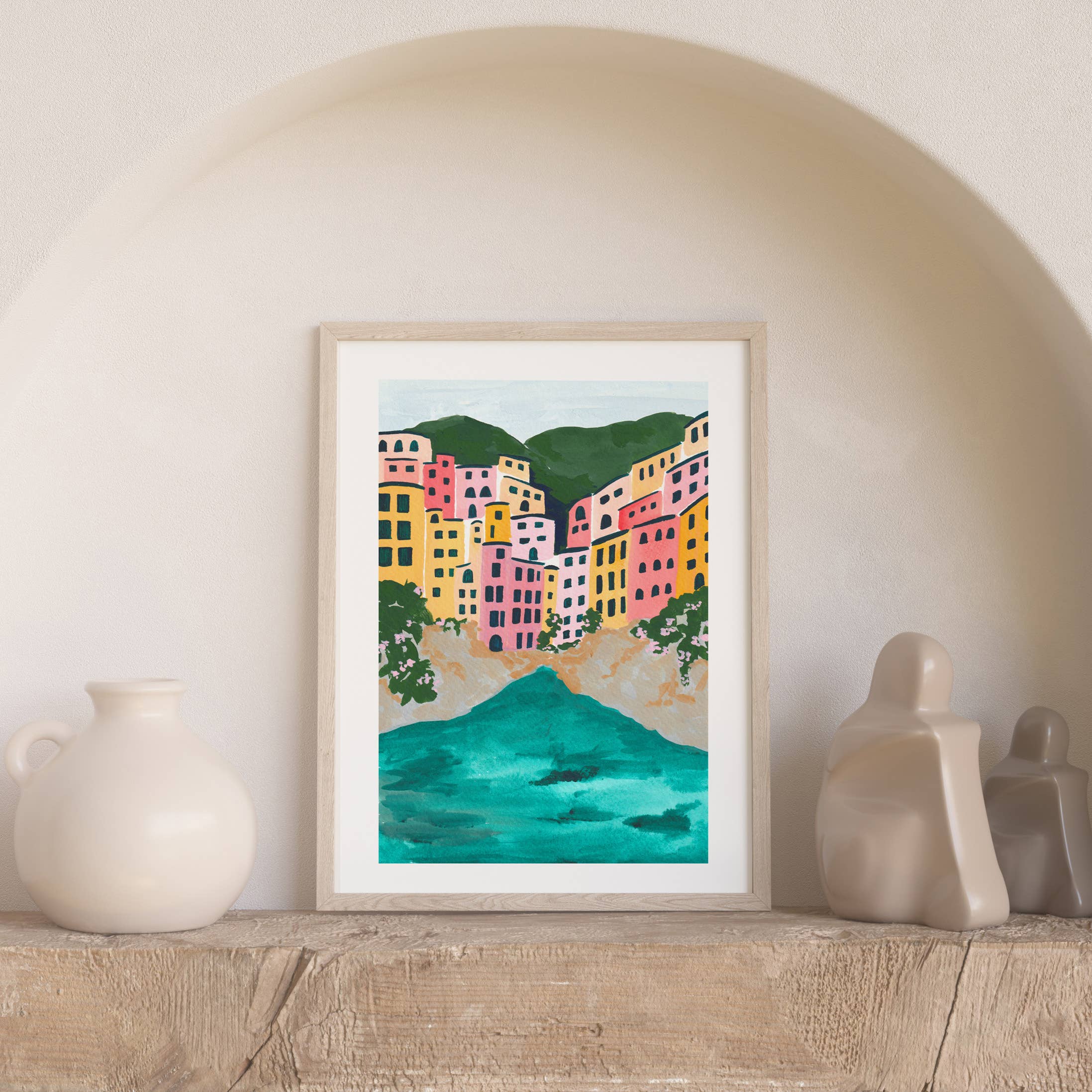 Emerald and Ivy Studios LLC - Wholesale Art Print - Cinque Terre Italy Colorful Art Print2