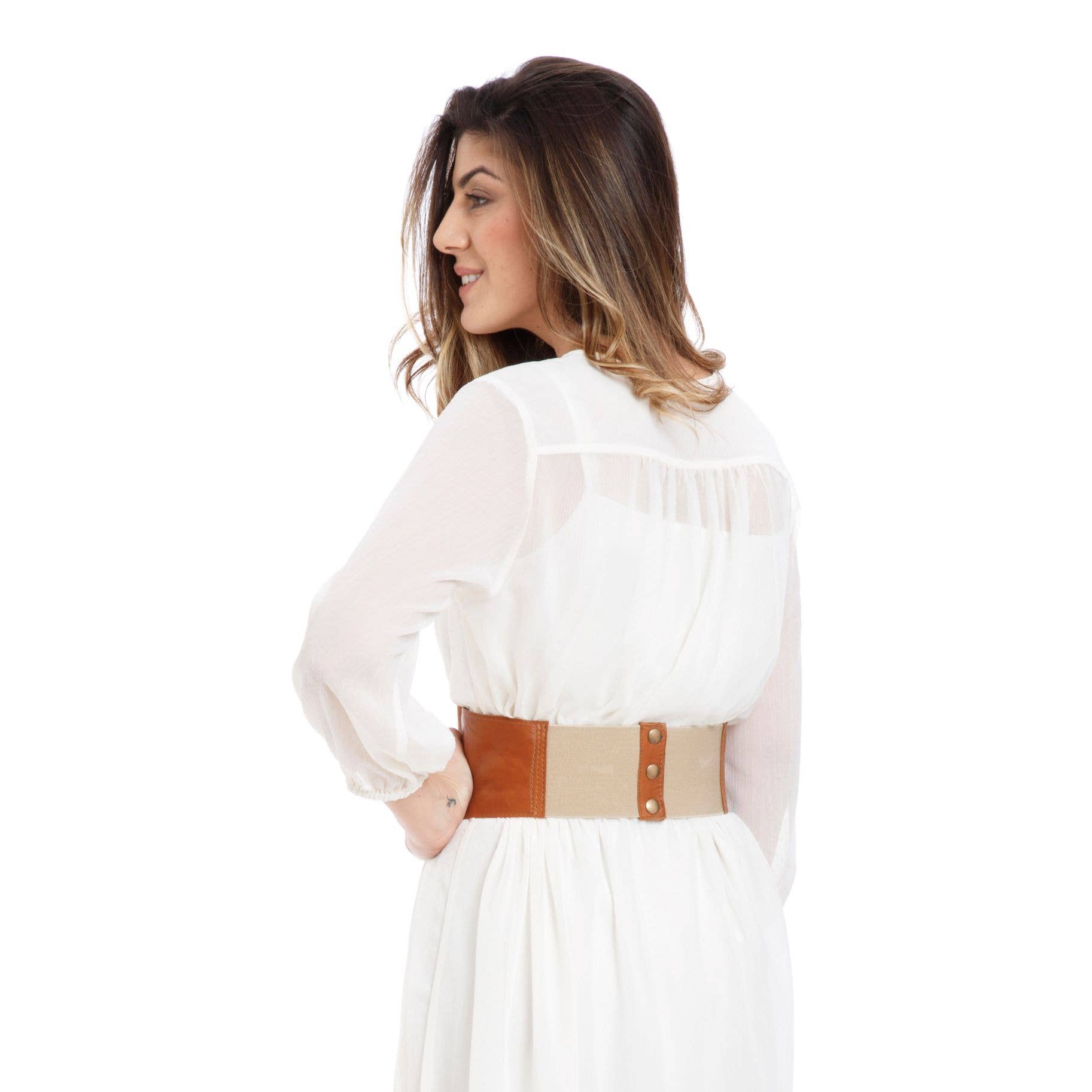 JUAN·JO GALLERY      (Leather Gallery, SCP) – wholesale Belt – Women's – Elastic leather corset belt1