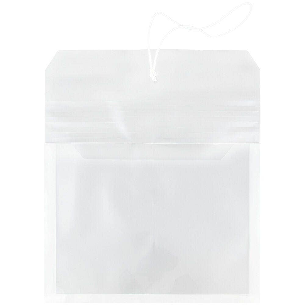 JAM PAPER - Vente Enveloppe - Enveloppes en plastique JAM, élastiques, 9,75x13x2,5, transparentes, 12/pqt1