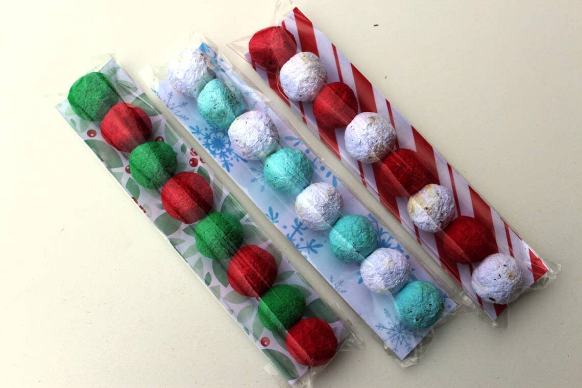 Plantables and Paper - Wholesale Plant Seeds - Holiday and Christmas Wildflower Stocking Stuffer Seed bombs1