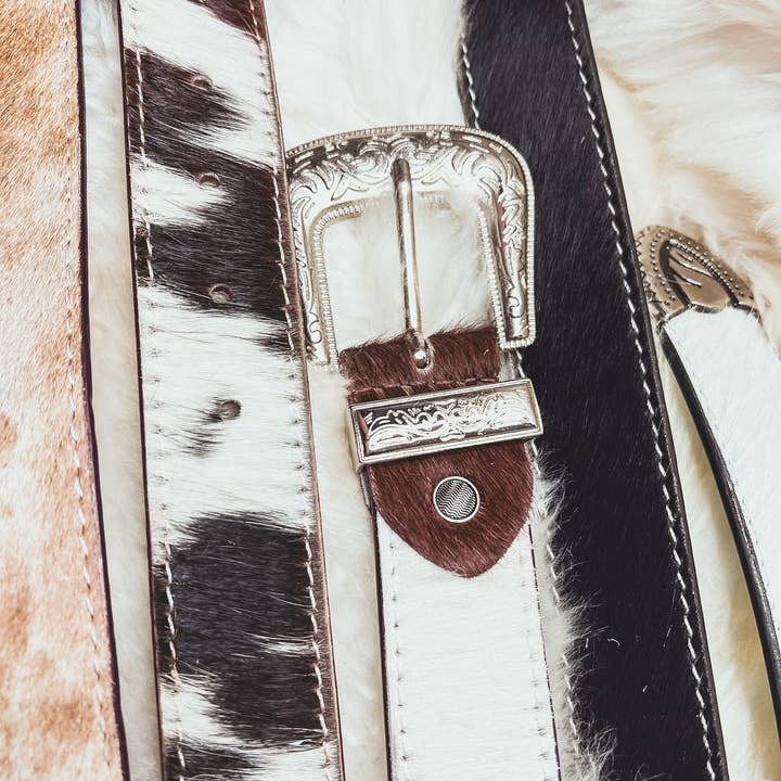 The Sterling Gypsy - Wholesale Belt - Women's - Custom Farm Brand Name/Initials/Monogram Cowhide Western Leather Belt with silver buckle and tip5