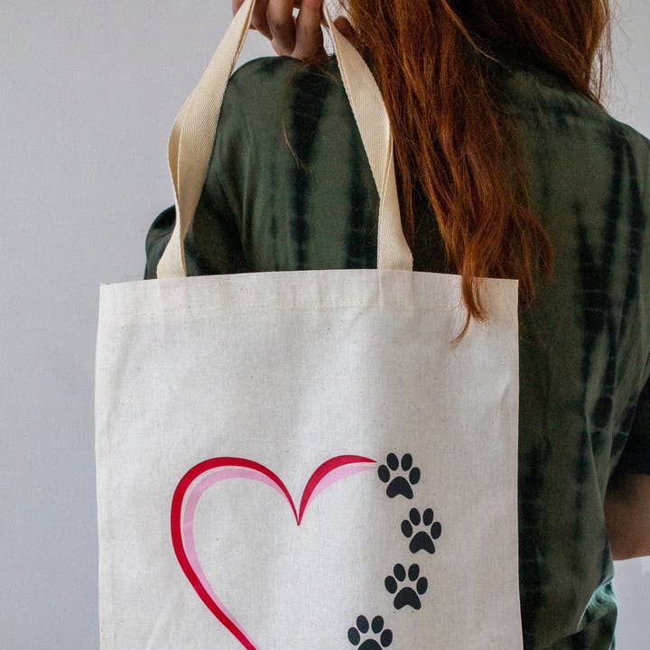 Sac fourre-tout en coton biologique pour chien avec pattes pour la vente par CRETE TRADING INC