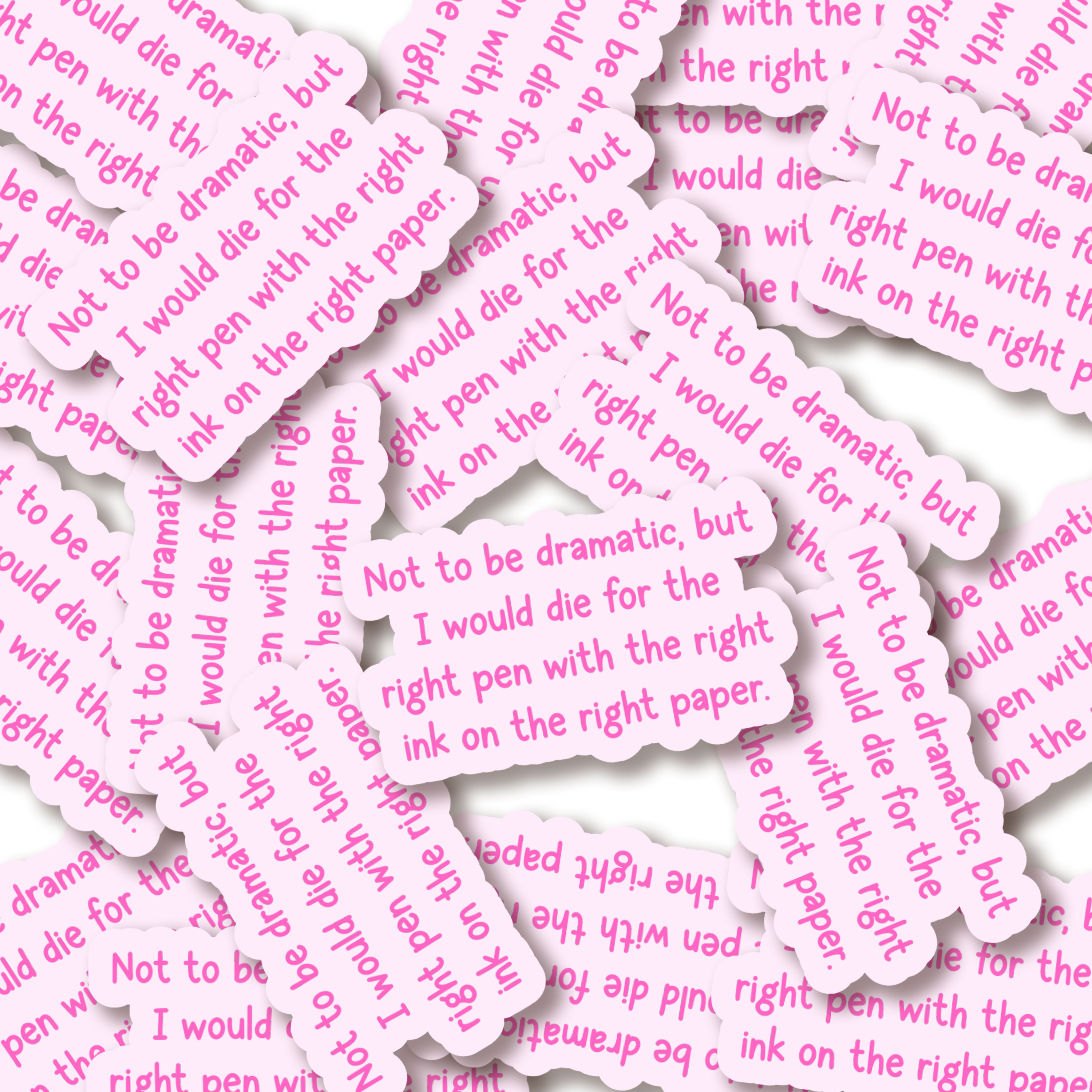 La Folie Press - Wholesale Sticker - Right Ink Right Pink 3" Vinyl Sticker2