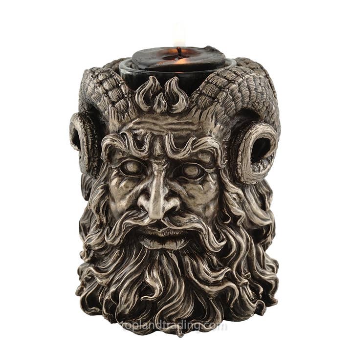 Greek God Pan Tea Light Candle Holder for wholesale by Top Land Trading