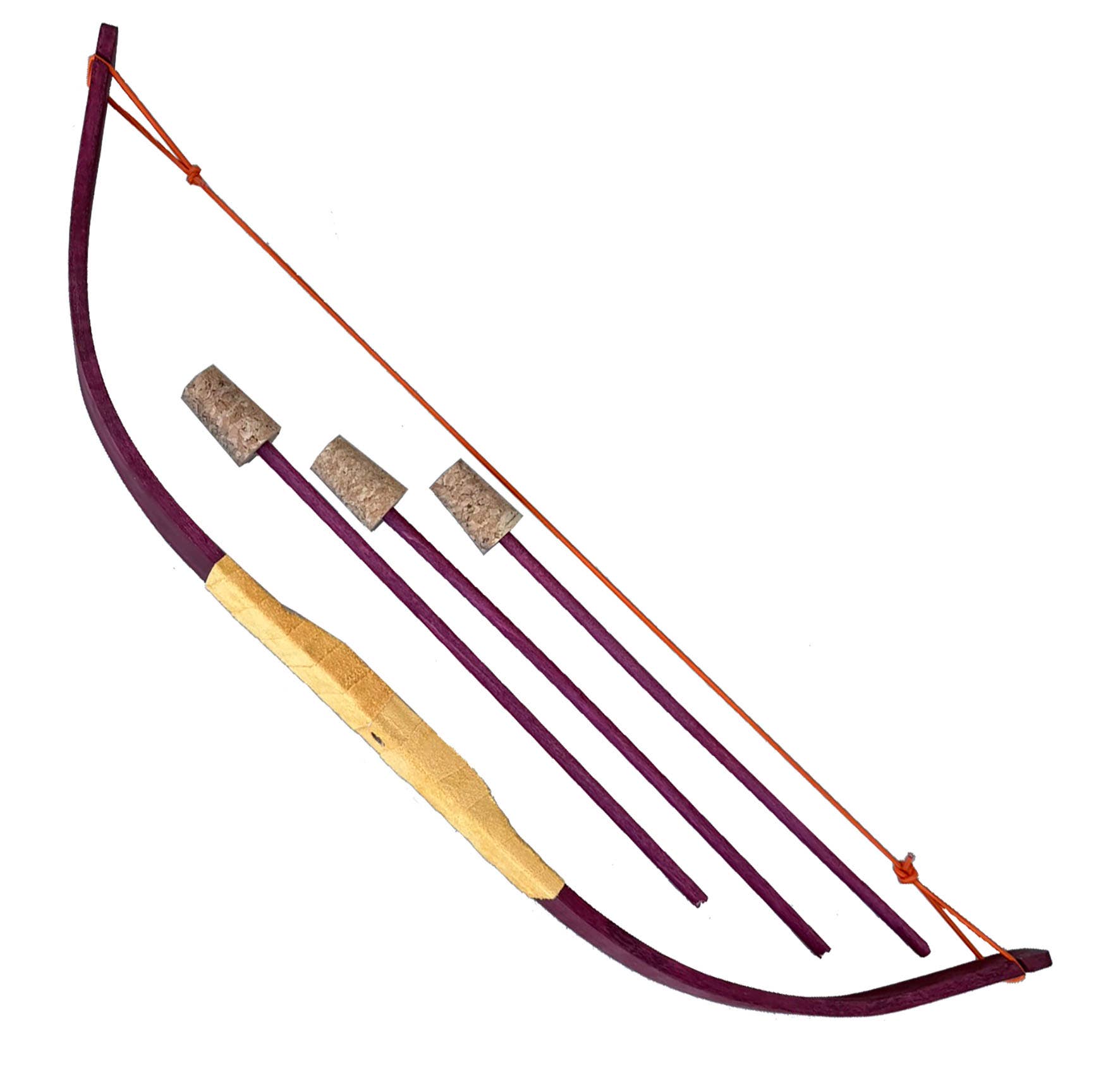 KALID MEDIEVAL – Brinquedo de madeira - Crianças por atacado – Arco Mini Kamelot Flexível com 3 Flechas - ST513F2