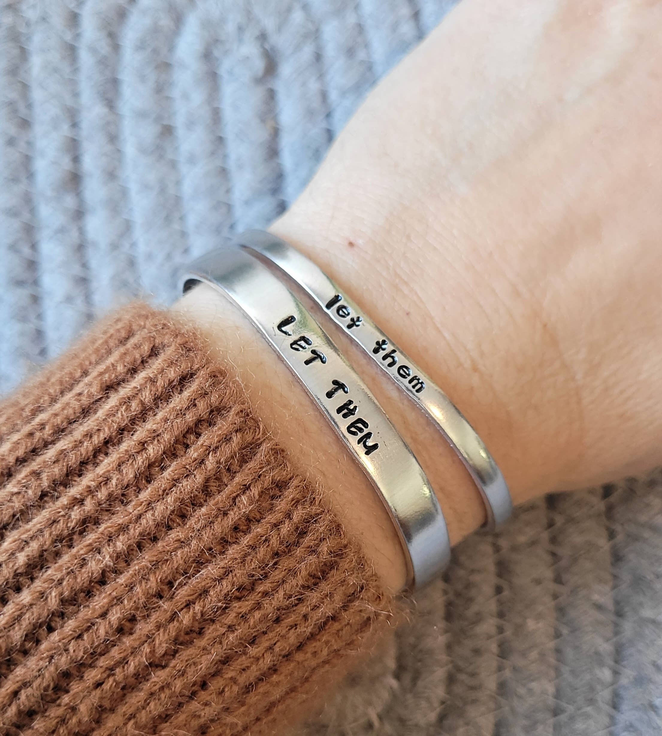 Jangles by Jan - Wholesale Cuff Bracelet - Let them cuff, Hand stamped aluminum 4