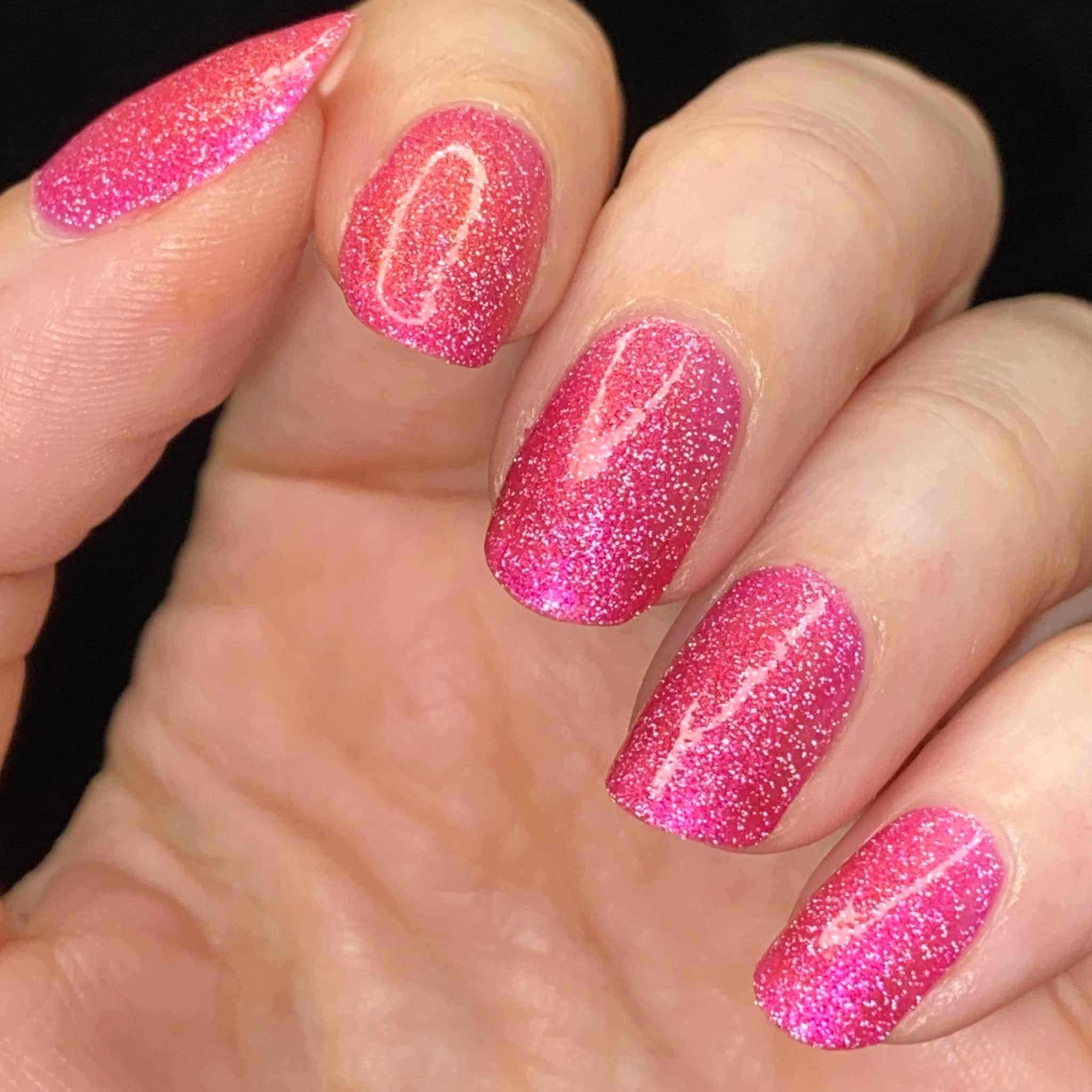 Atomic Polish - Wholesale Nail Polish - Glucose Pink Nail Polish with Silver Glitter9