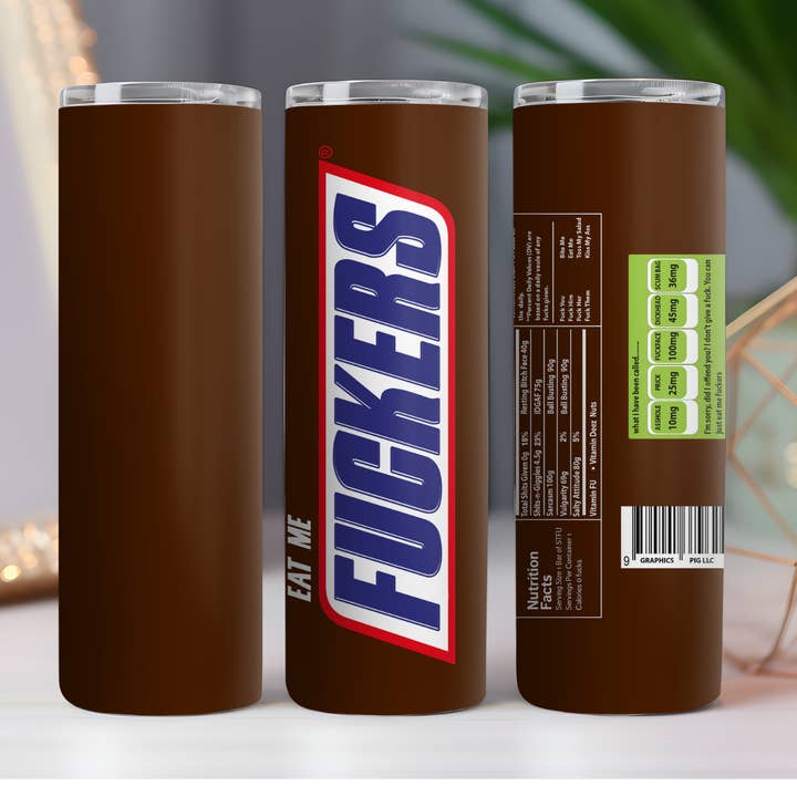 316 Legacy LLC - Wholesale Insulated Mug/Tumbler - Snickers Fuckers 20 oz. Skinny Drink Tumbler0
