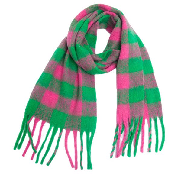 Thick Keep Warm Plaid Tasseled Shawl&Scarf for wholesale by ShieldChic