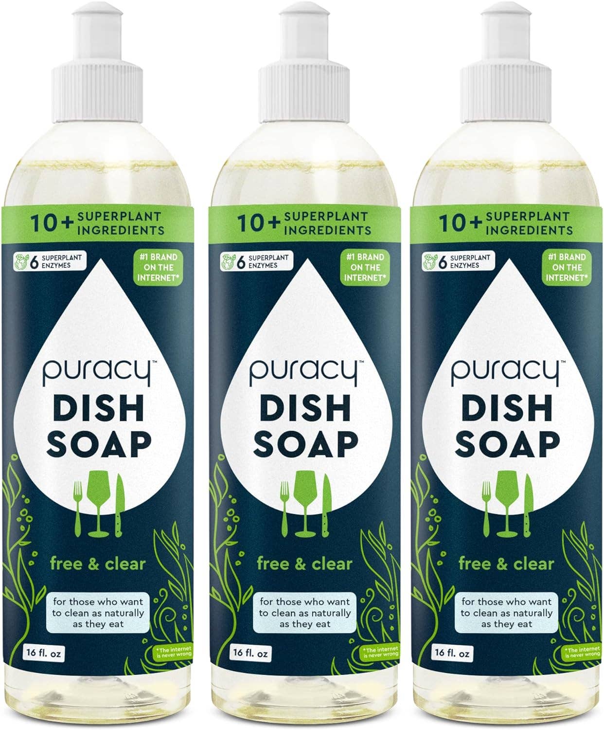 Puracy - Wholesale Dish Soap - Dish Soap 16oz (Pack of 3)2