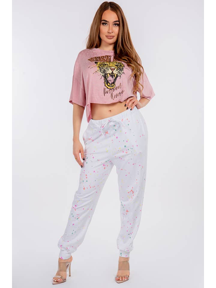 Lux Los Angeles - Wholesale Lounge Sweatpants/Joggers - Women's - Splatter paint Joggers