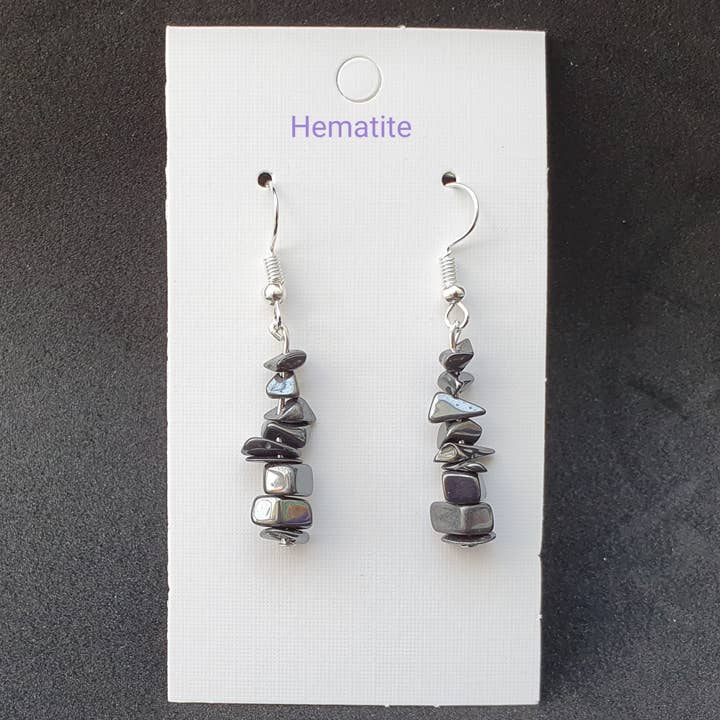 Hematite Crystal Earrings for wholesale by Sweetpea Creations