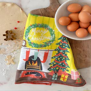 GreenBox Art Festive Puppy Pack Bright Tea Towel - Browns Kitchen