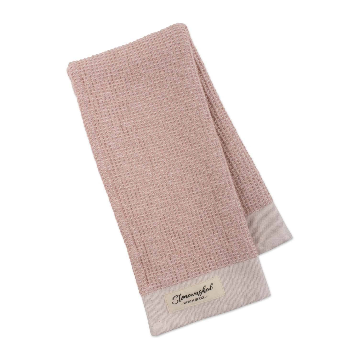 Design Imports - Wholesale Tea Towel - Pink Quartz Washed Waffle Dishtowel0