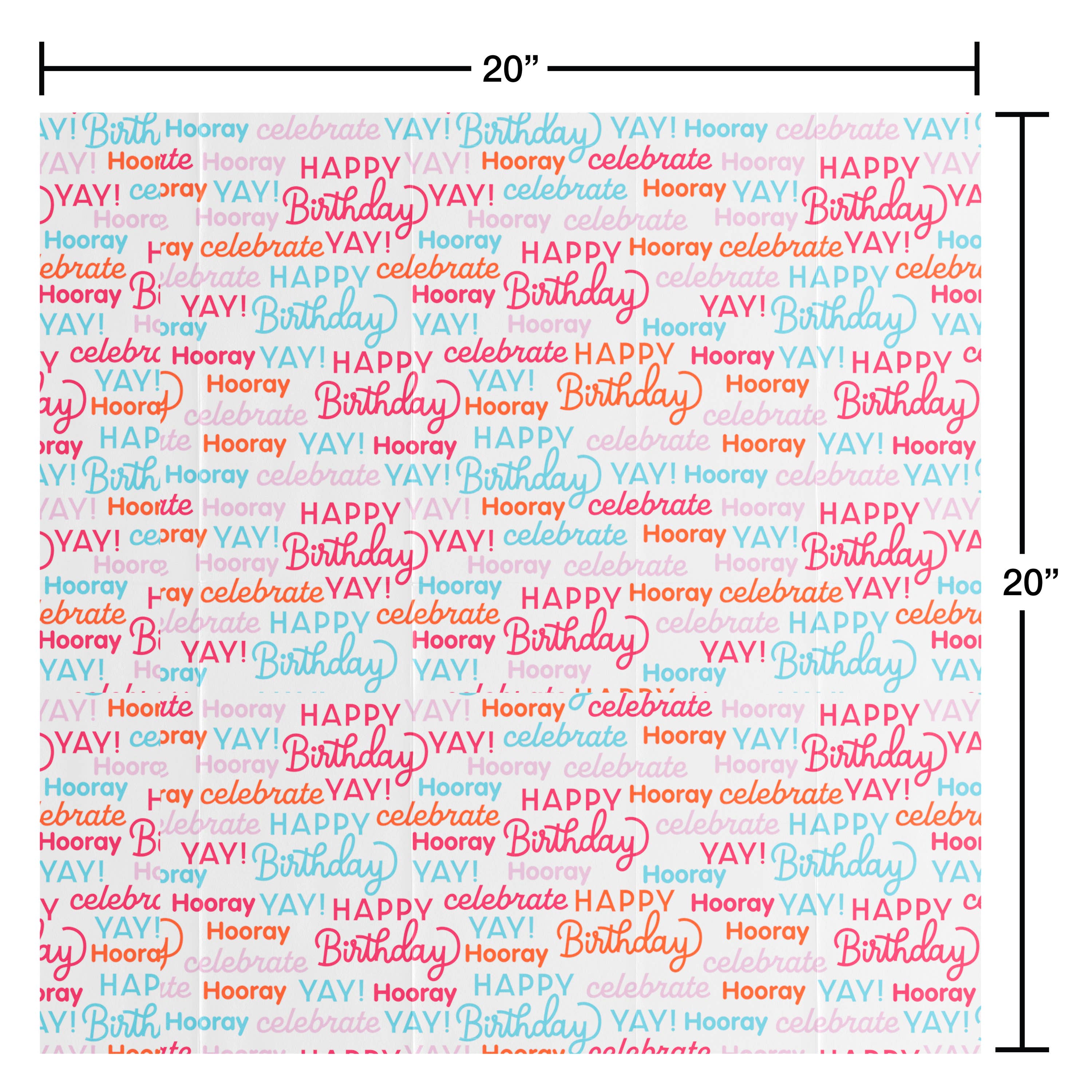 DICKENS INC. - Wholesale Tissue Paper - Birthday Tissue Paper, Flamingo Pink (2-colors, 6-Sheets)3