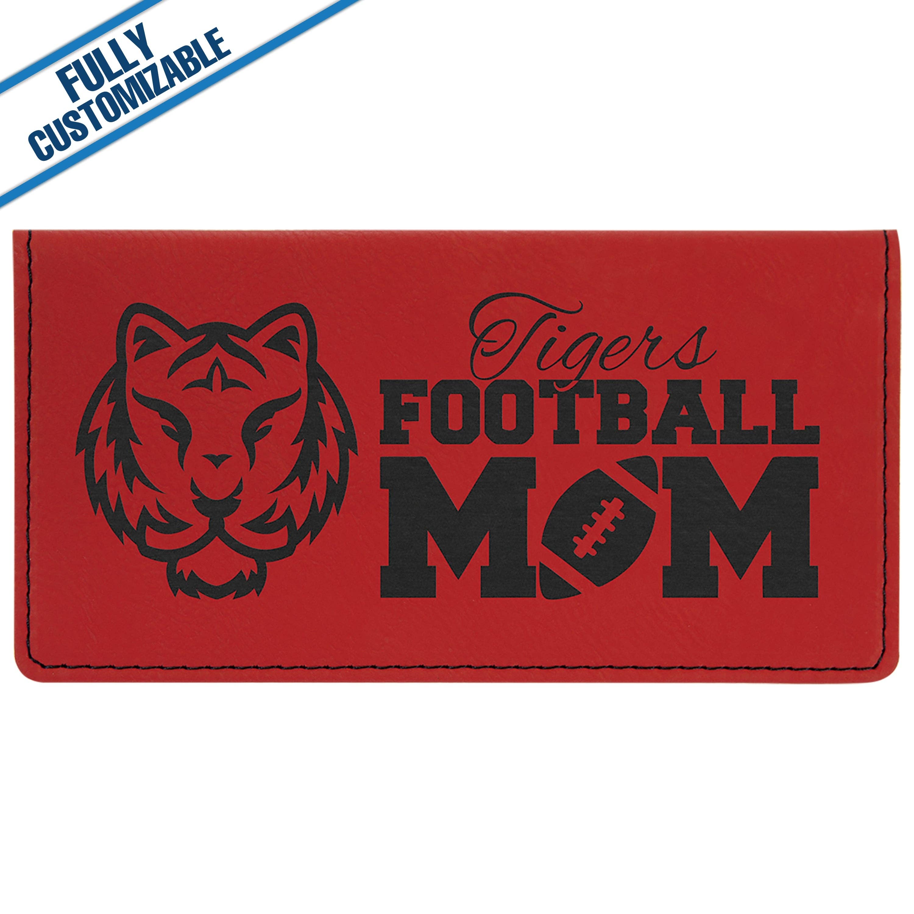 GiftWorksPlus - Vente Portefeuille de voyage - Couverture de chéquier en similicuir gravée - Entièrement personnalisable8