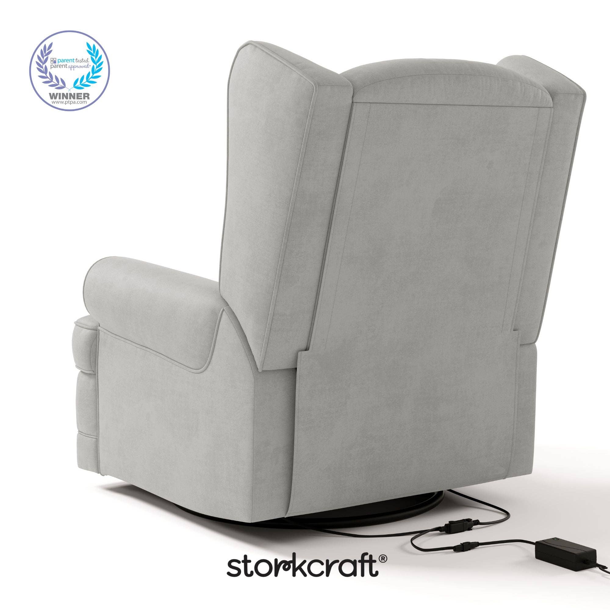 Storkcraft - Wholesale Chair - Kids - Storkcraft® Serenity Wingback Upholstered Recliner Glider22