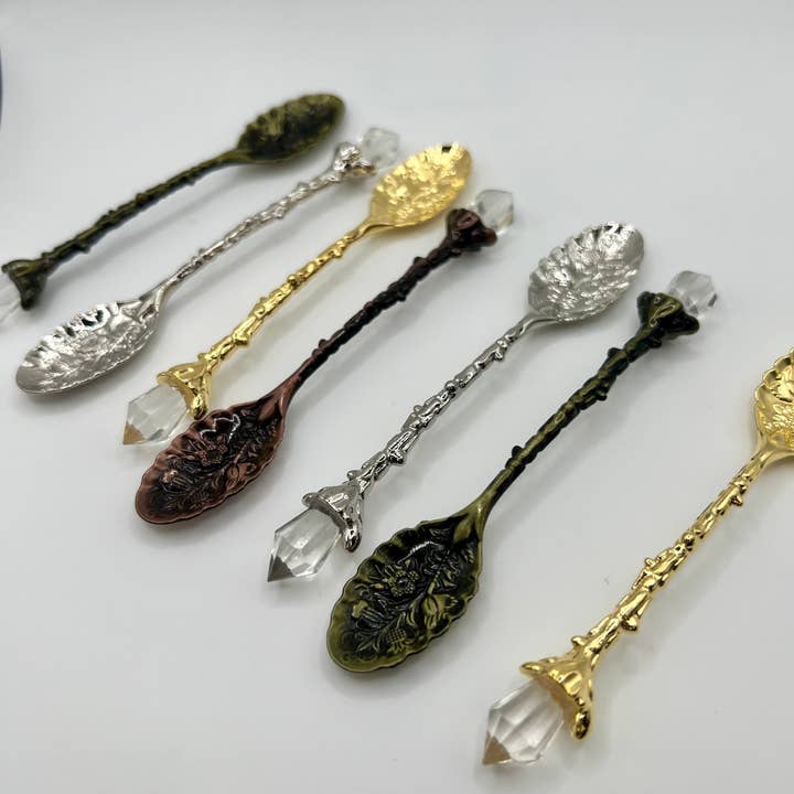 Oils and Auras - Wholesale Kitchen spoon - Crystal Tea Spoon - Decorative Crystal Witch Spoon1