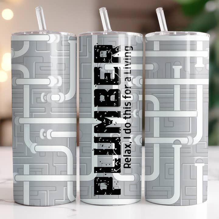 Designs by Robyn - Wholesale Insulated Mug/Tumbler - Plumber | Tumbler