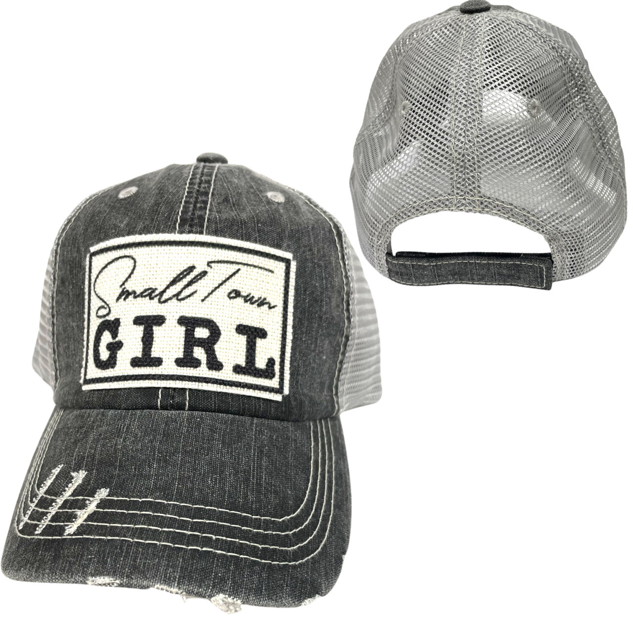 dkhandmade - Vente Casquette de camionneur – femme - CASQUETTE DE BASEBALL PETITE VILLE FILLE | CHAPEAU POUR FEMME | EFFET VIEILLI1