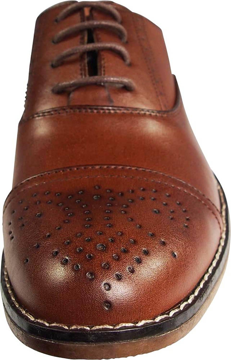 Eastern Off Price - Wholesale Oxford Shoes - Men's - Via Farinella - Mens Genuine Leather Insole Cap Toe Lace Up9
