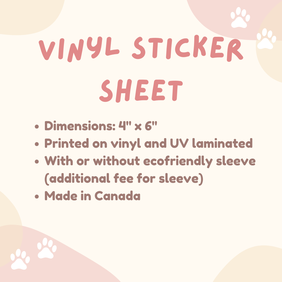 Sleepy House Lion - Wholesale Sticker - Cute Blooms and Blossom Flora Flowers Vinyl Sticker Sheet1