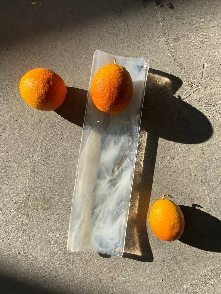 Piatto da portata Catchall in vetro marmorizzato per la vendita all'ingrosso da parte di Made By Rheal