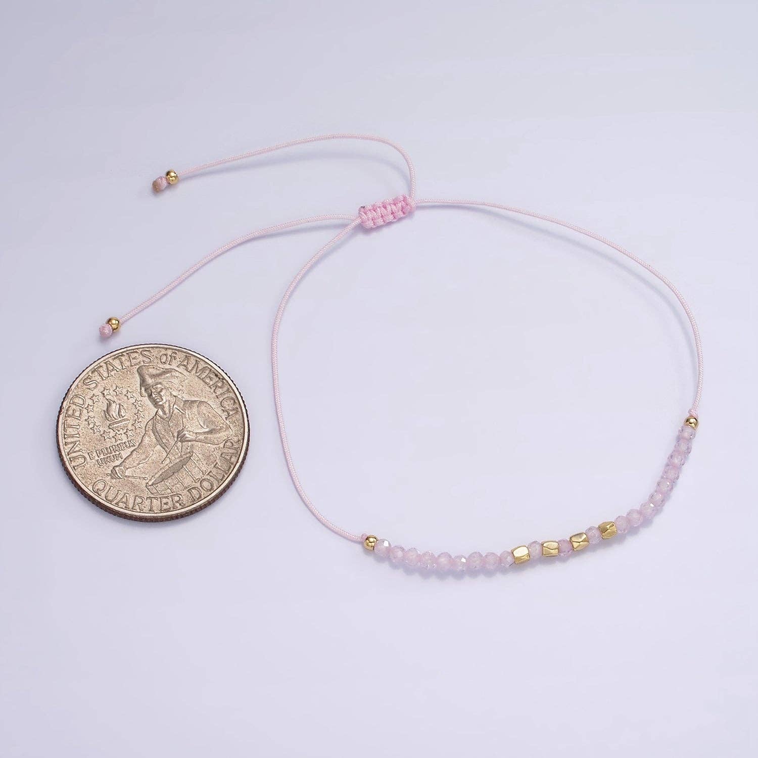 Stil 1 Rosa Vänskapsarmband Rope Cord Justerbar Armband för wholesale på Faire3