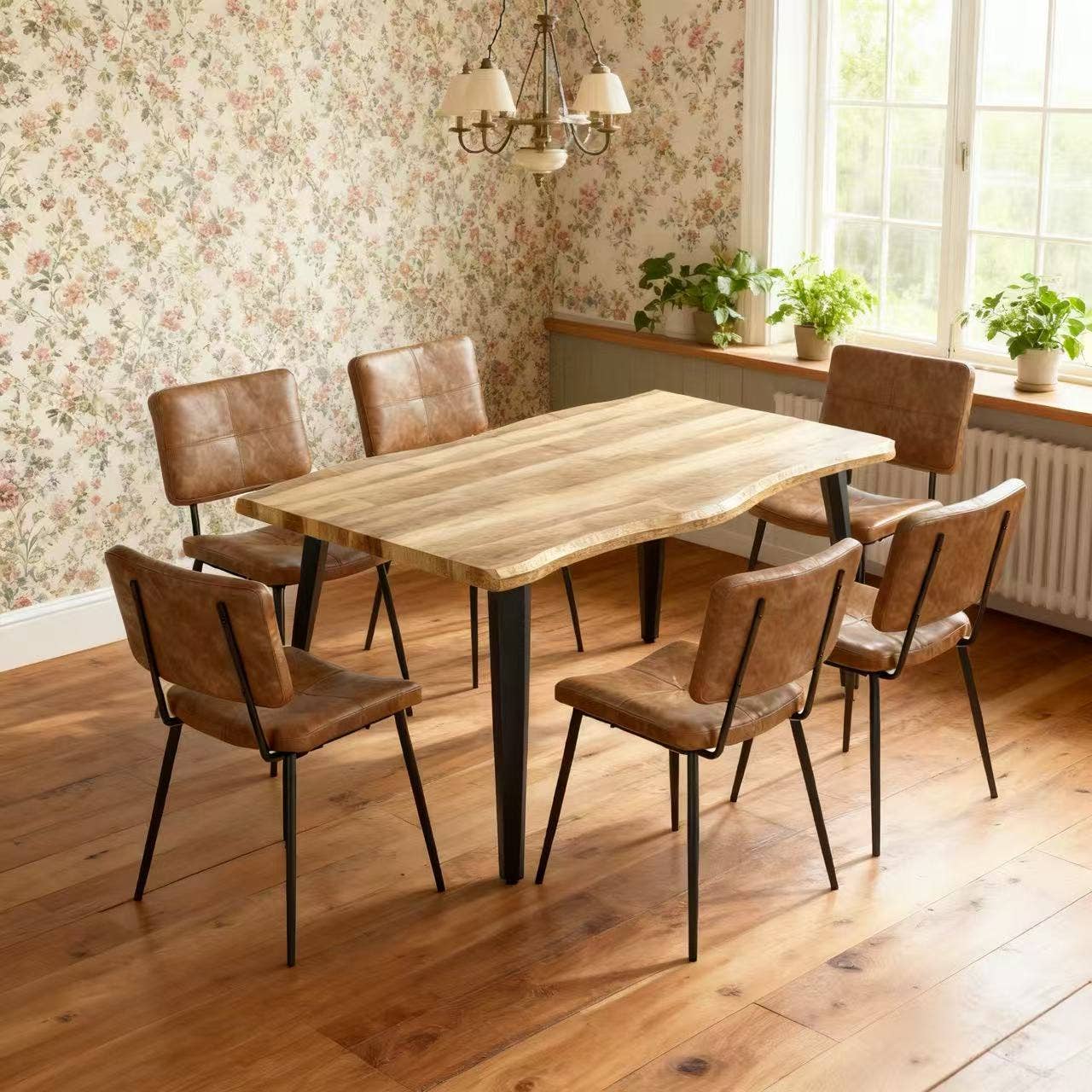 39F Inc. - Wholesale Chair - 5PCS/7PCS Dining Table Set Wood Top and PU Leather Chairs15